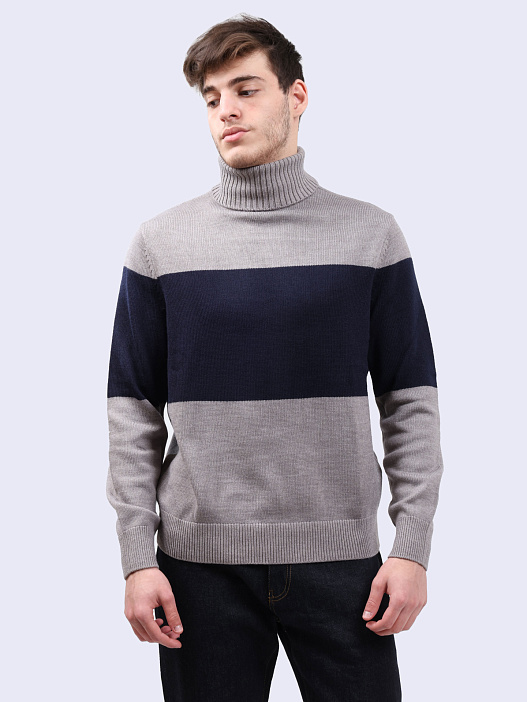 Свитер Armani Exchange 6DZM2E ZM1LZ 27AD серые мужской комбинированный — купить в интернет-магазине Verdistore