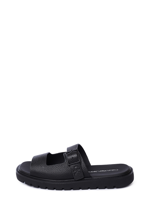 Шлепанцы Calvin Klein YM0YM01228 0GJ черные мужские из кожи — купить в интернет-магазине Verdistore