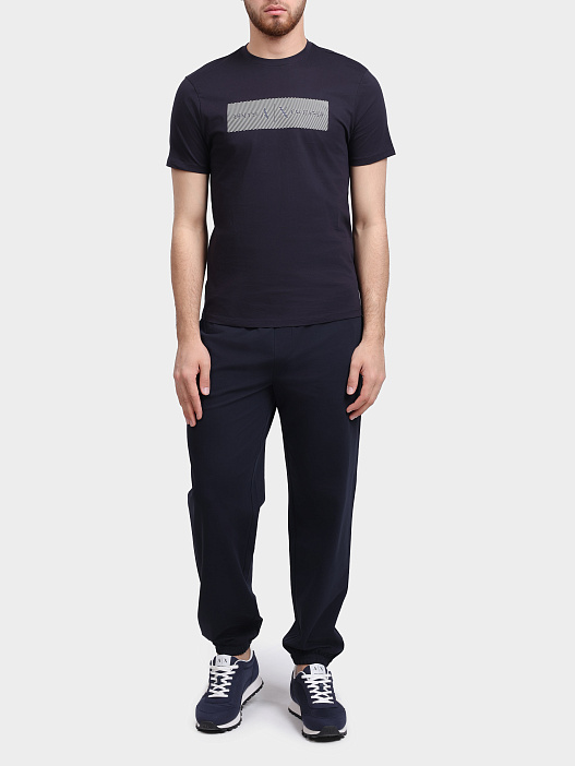 Футболка Armani Exchange XM002472 AF10356 UB101 темно-синяя мужская — купить в интернет-магазине Verdistore