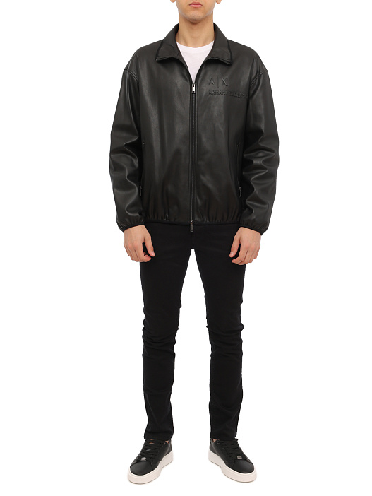 Куртка Armani Exchange 6RZB17 ZE1CZ 1200 черная мужская из искусственной кожи — купить в интернет-магазине Verdistore