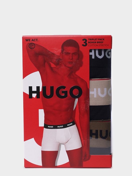 Трусы комплект Hugo 50532613 987 хлопковые мужские — купить в интернет-магазине Verdistore