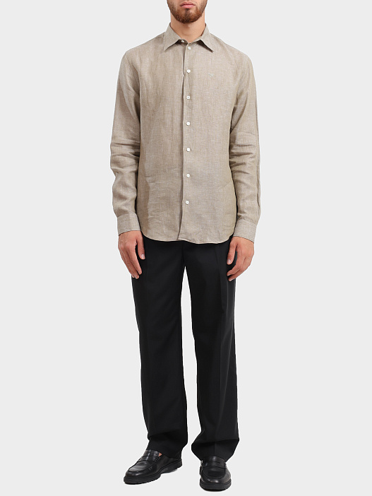 Рубашка Emporio Armani 01SM0L 010F9 542 льняная мужская — купить в интернет-магазине Verdistore