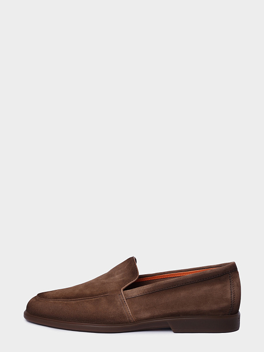Лоферы Santoni MGAG18829TGRSEAAM21 замшевые мужские коричневые  — купить в интернет-магазине Verdistore