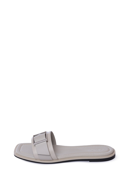 Шлепанцы Calvin Klein HW0HW02490 PDJ светло-серые женские из кожи — купить в интернет-магазине Verdistore
