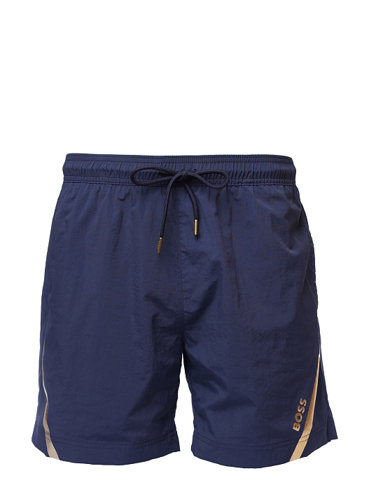Шорты пляжные Boss 50539913 413 темно-синие мужские с логотипом — купить в интернет-магазине Verdistore