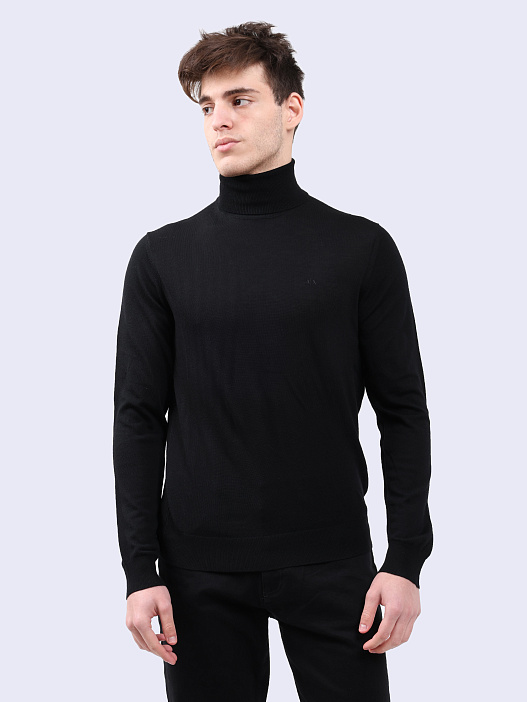 Водолазка Armani Exchange 8NZM3C ZM8AZ 1200 черная мужская из шерсти — купить в интернет-магазине Verdistore