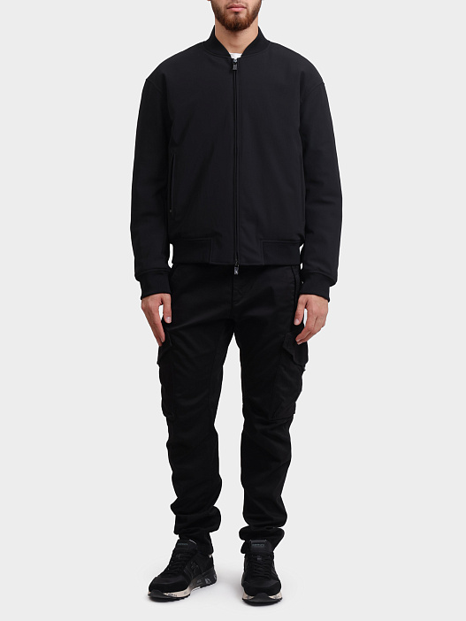 Бомбер Emporio Armani 6D1B67 1NUSZ 0999 черный мужской — купить в интернет-магазине Verdistore