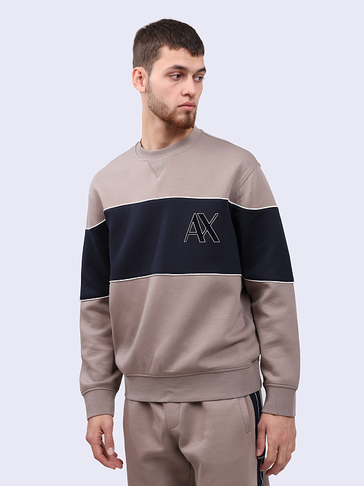 Свитшот Armani Exchange 6DZMJM ZJZGZ 17AC контрастный мужской — купить в интернет-магазине Verdistore