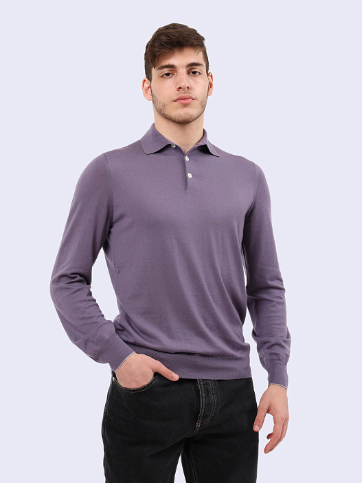 Свитер Brunello Cucinelli M2400295 C0F58 фиолетовый мужской шерстяной — купить в интернет-магазине Verdistore