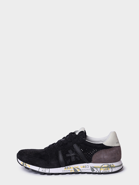 Кроссовки Premiata Sport ERIC VAR 8232 черные мужские комбинированные с перфорацией  — купить в интернет-магазине Verdistore