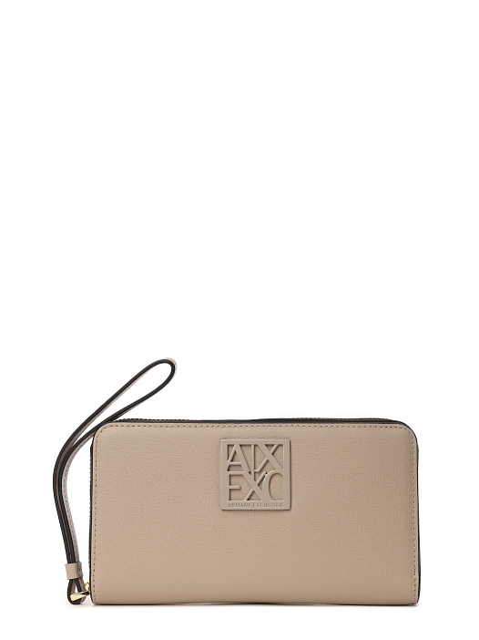 Кошелек Armani Exchange 948486 0A874 14349 бежевый женский на молнии — купить в интернет-магазине Verdistore