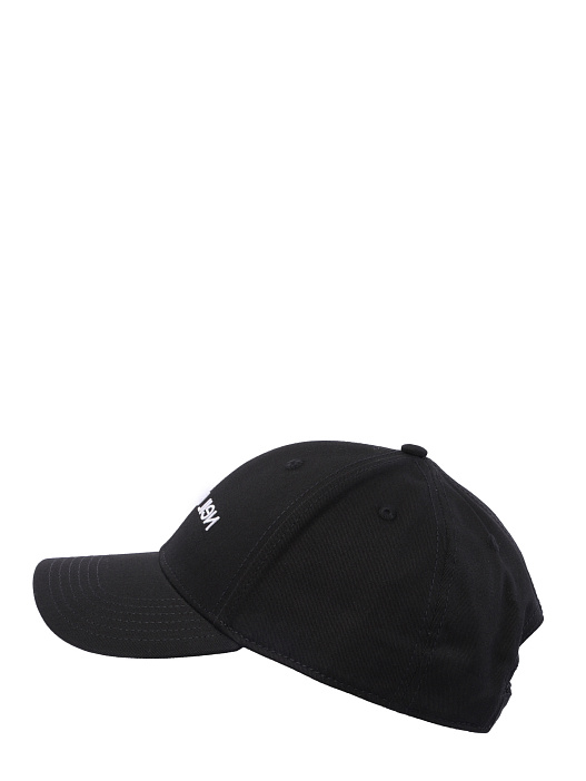 Бейсболка хлопковая черная с белым вышитым логотипом  — купить в интернет-магазине Verdistore
