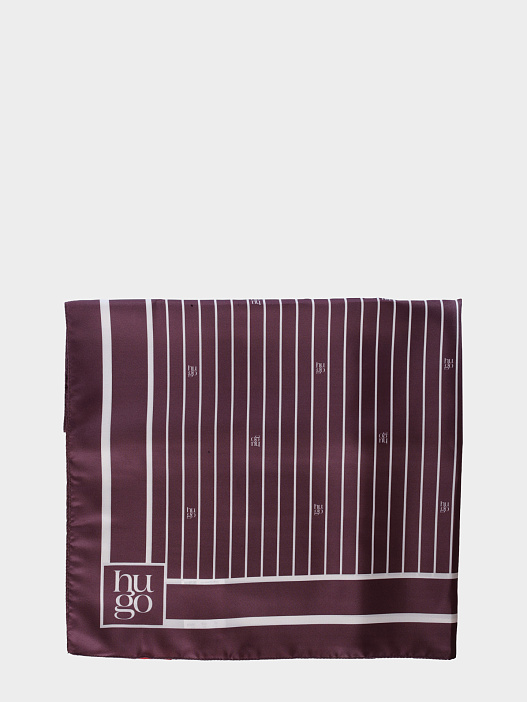 Платок Hugo 50535470 506 бордовый женский в полоску — купить в интернет-магазине Verdistore