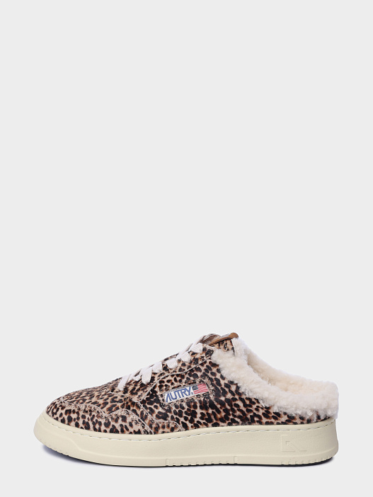 Кеды Autry MULW - YX01 леопардовые женские с открытой пяткой — купить в интернет-магазине Verdistore