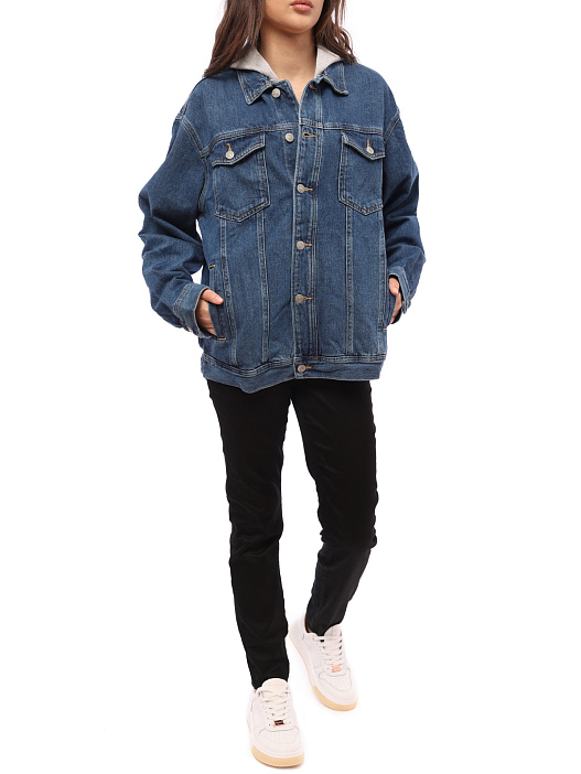 Куртка Armani Exchange 6GZB33 Z2QWZ джинсовая женская с капюшоном — купить в интернет-магазине Verdistore