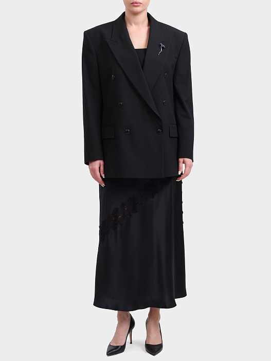 Юбка Hugo 50553545 001 атласная женская с кружевами — купить в интернет-магазине Verdistore