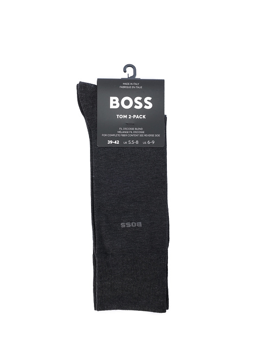 Носки Boss 50509433 012 темно-серые мужские с логотипом — купить в интернет-магазине Verdistore
