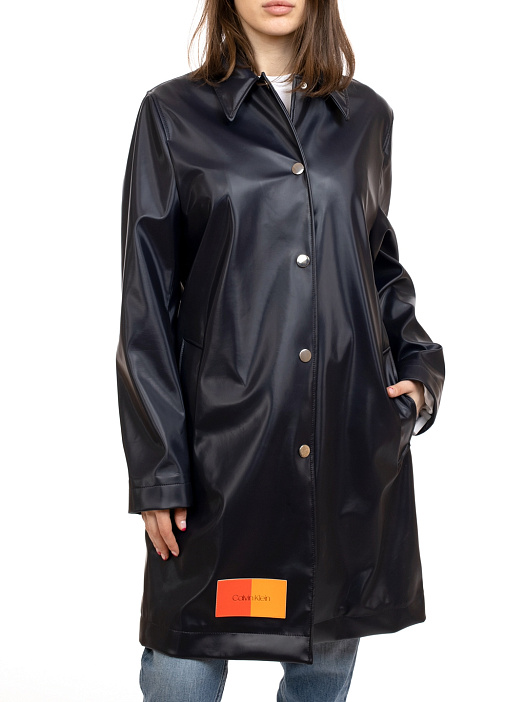 Тренч Calvin Klein K20K200559 темно-синий женский — купить в интернет-магазине Verdistore