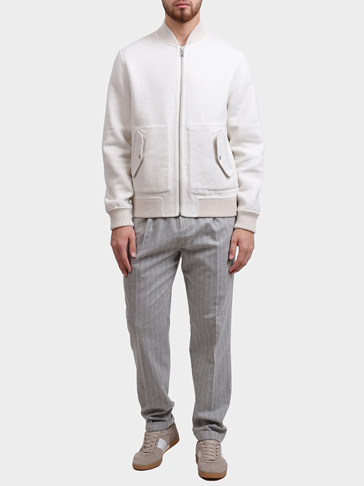 Бомбер Paul Taylor PT7JK F016 001 молочный мужской — купить в интернет-магазине Verdistore