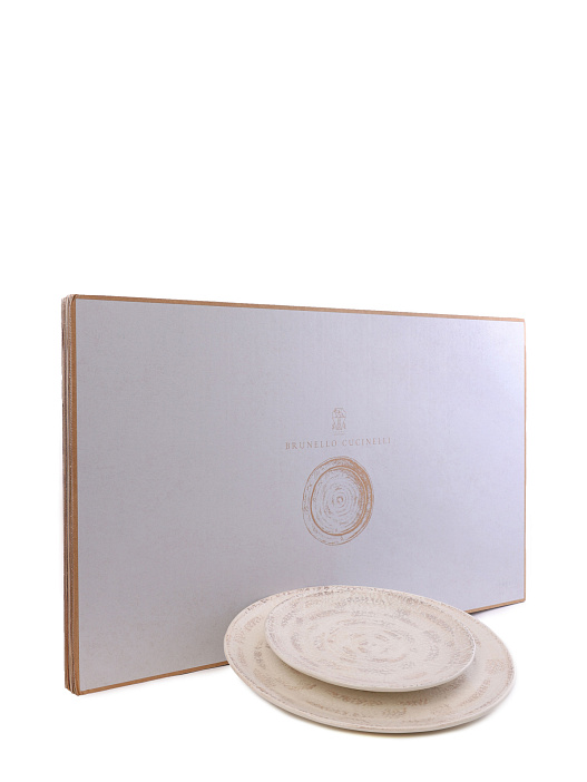 Набор тарелок Brunello Cucinelli MLCER0001 CH367 керамический — купить в интернет-магазине Verdistore