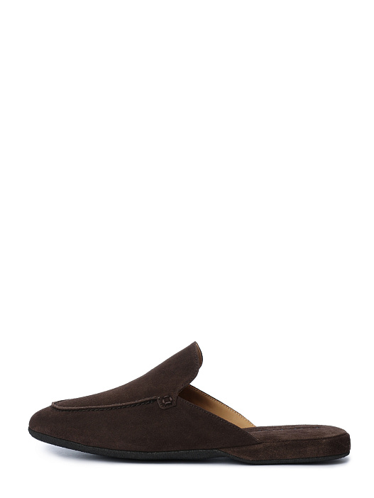 Шлепанцы темно-коричневые замшевые  — купить в интернет-магазине Verdistore