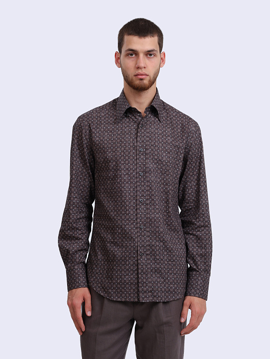 Рубашка Brunello Cucinelli MM6931716 C001 хлопковая мужская — купить в интернет-магазине Verdistore