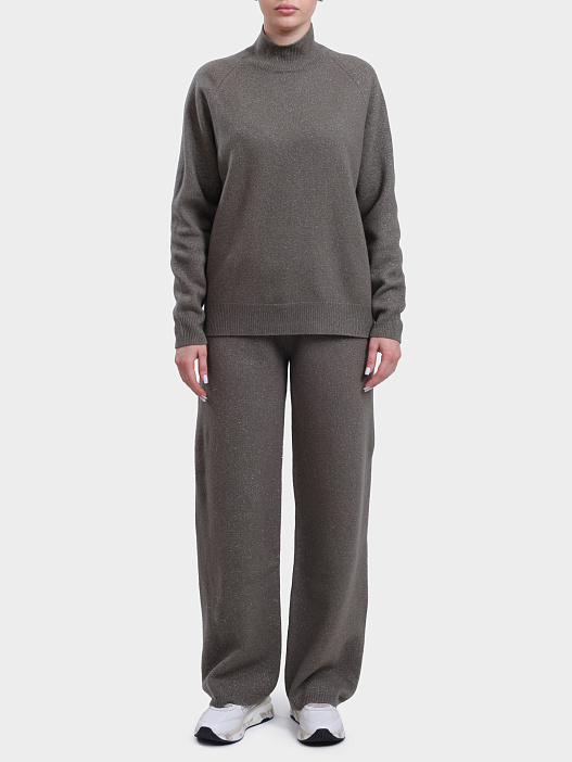 Брюки Peserico S94108F07Y 09160 39 шерстяные женские с люрексом — купить в интернет-магазине Verdistore