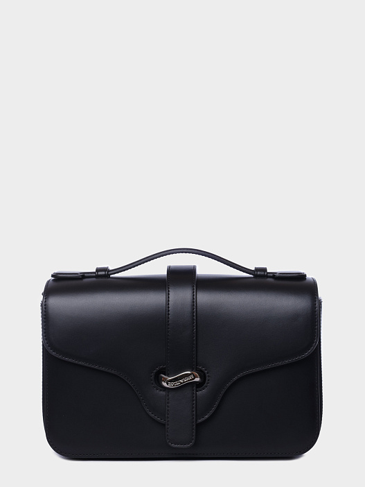 Сумка Emporio Armani EW004419 AF25356 UC001 черная женская с крупным металлической заклепкой — купить в интернет-магазине Verdistore