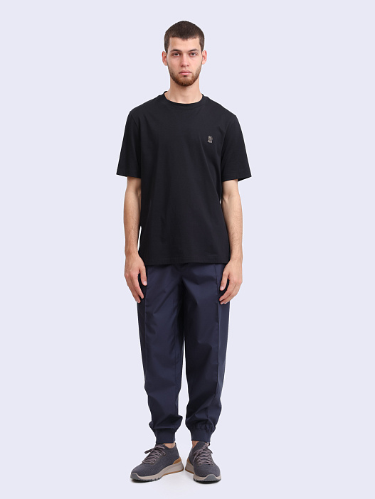 Брюки Brunello Cucinelli MB4223580T CDQ57 темно-синие мужские из нейлона — купить в интернет-магазине Verdistore