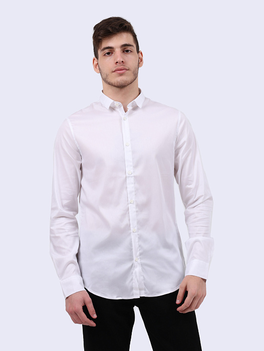 Рубашка Armani Exchange 8NZC49 ZNYXZ 1100 белая мужская — купить в интернет-магазине Verdistore