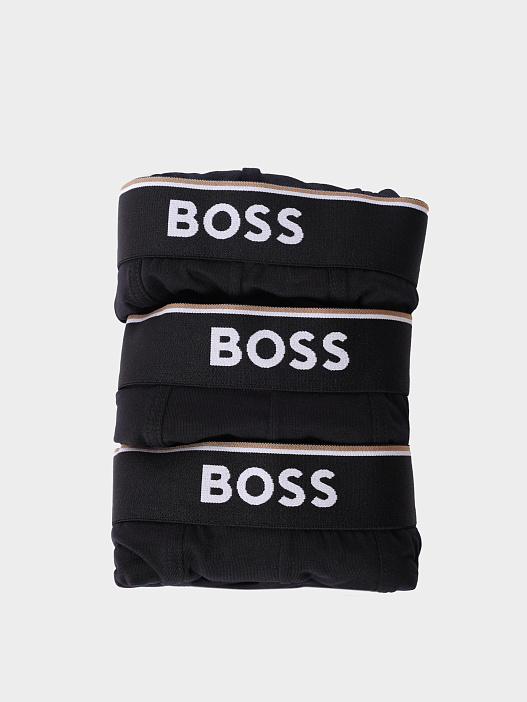 Трусы комплект Boss 50538142 001 черные мужские из хлопка — купить в интернет-магазине Verdistore