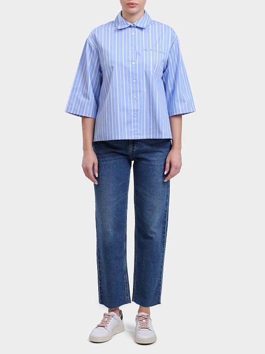 Рубашка Liu-Jo WA6417 T405A N9374 полосатая женская — купить в интернет-магазине Verdistore