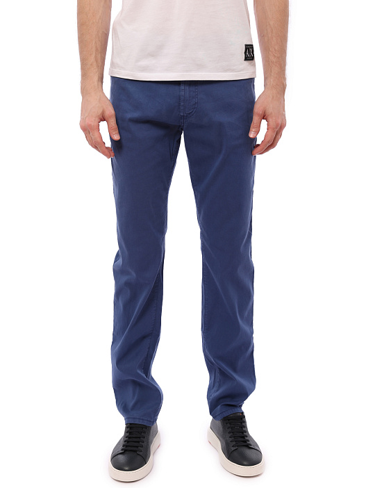 Брюки голубые из тонкой ткани зауженные  — купить в интернет-магазине Verdistore