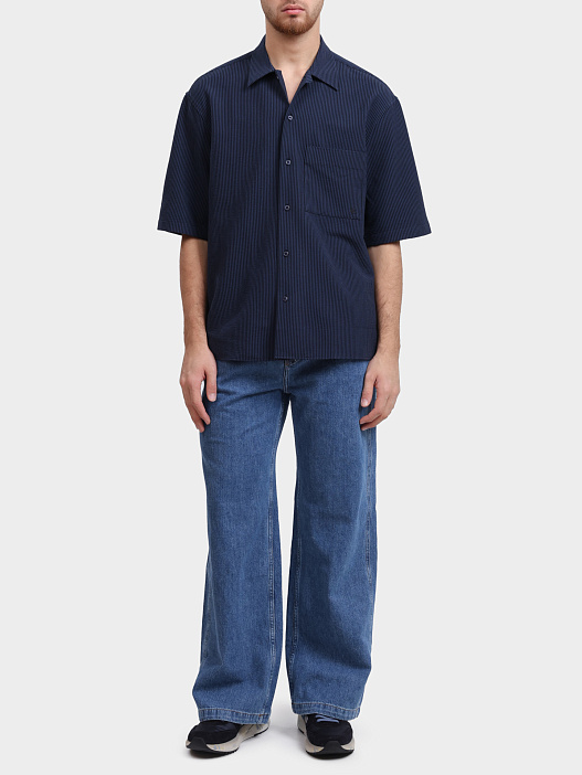 Рубашка Calvin Klein Jeans LV04RB107G CEF хлопковая мужская в полоску — купить в интернет-магазине Verdistore