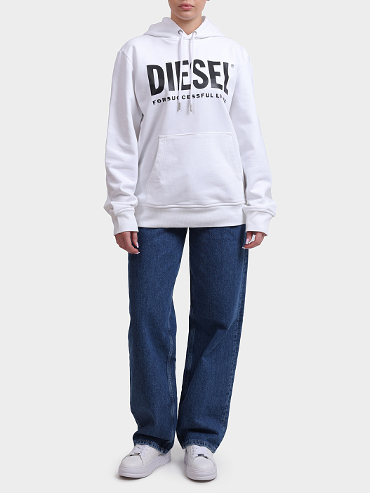 Худи Diesel A028130BAWT100 хлопковое мужское с логотипом — купить в интернет-магазине Verdistore