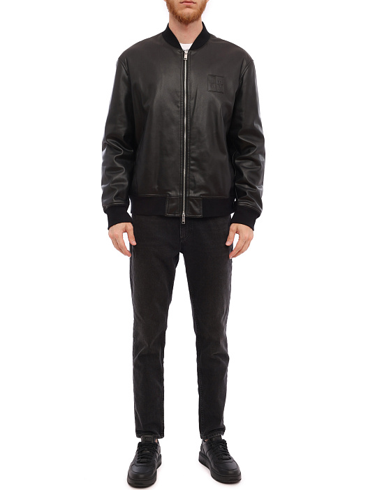 Куртка Armani Exchange 6HZB36 ZNHWZ 1200 черная мужская из искусственной кожи — купить в интернет-магазине Verdistore