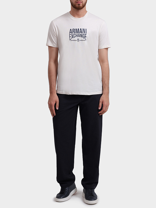 Брюки Armani Exchange XM002094 AF22363 UB101 темно-синие мужские из фактурной ткани — купить в интернет-магазине Verdistore