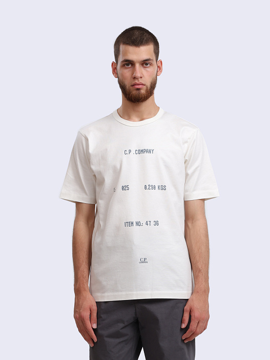 Футболка C.P. Company 18CMTS107A 110301W 103 белая мужская — купить в интернет-магазине Verdistore