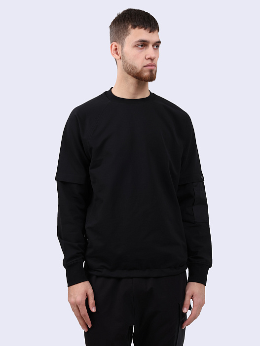 Свитшот C.P. Company 17CLSS029A 006452N 999 черный мужской — купить в интернет-магазине Verdistore