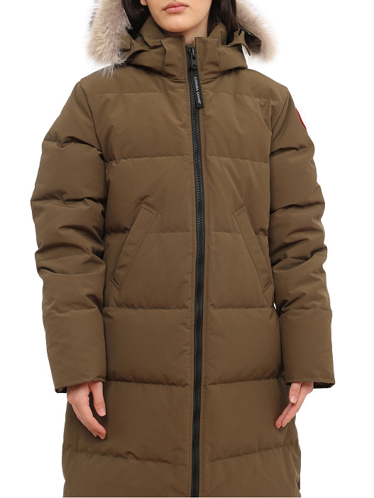 Пуховик Canada Goose 3035L темно-зеленый женский — купить в интернет-магазине Verdistore