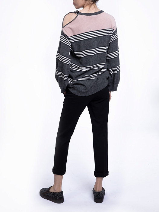 Джемпер Brunello Cucinelli M12143300 полосатый женский — купить в интернет-магазине Verdistore