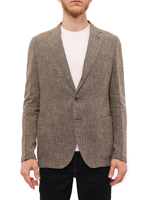 Пиджак Armani Collezioni 1854B0/P527 бежевый мужской из льна — купить в интернет-магазине Verdistore