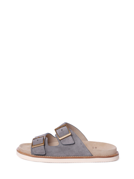 Шлепанцы Brunello Cucinelli MZUSILY235 CAY30 замшевые мужские — купить в интернет-магазине Verdistore